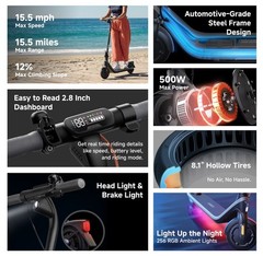 Segway DLX 2 PLUS Adult Electric eScooter, 15.5 mph , 15.5 mi Range Age 14+