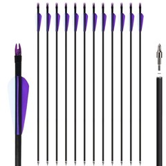 Archery 57″ Takedown Recurve Bow Set 12 Pcs 30 Inch Fiberglass Practice Arrows