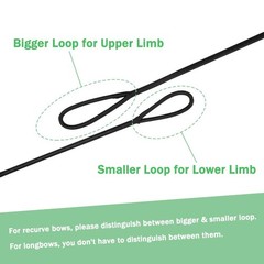 Deerseeker Archery Bow String Replacement with Finger Protector & 2 Nock Poin…