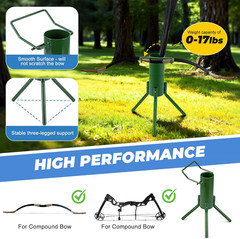 Bow Stand, Foldable and Portable Stand for Compound Bow with Quiver (Hold 30-40