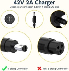 42V 2A Charger for Jetson Electric Bike Charger, Electric Scooter Adapter