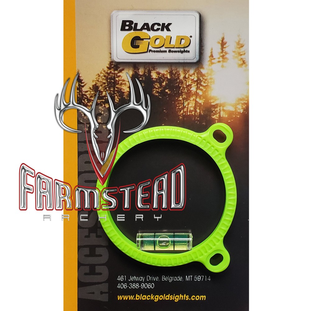 Black Gold Bowsights Sight Ring W/ Level 1 3/4″ Green 16SRG #00700