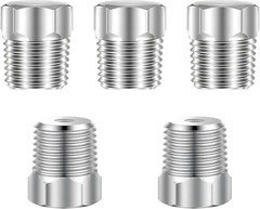 5 Pcs 1/8″ NPT Plug Outer Hex Head Thread Pipe Plug Fitting, 1/8″ NPT Male 304 S