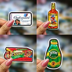 50pcs Waterproof Wacky Spoof Food Vinyl Stickers Pack for Water Bottles, Laptops