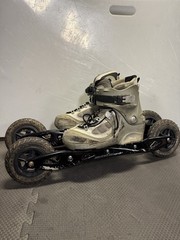 PowerSlide Nordic Trainer XC 150 Off Road Skate Ski Roller Blades Sz 10 mens