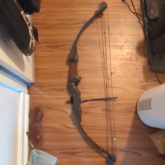 Bear Grizzly Bear Vintage Compound Bow 50# 30″ Right Hand Black Aluminum Archery