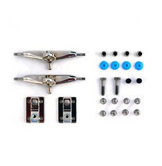 Delidecks Trux Hex Hybrid Fingerboard Trucks Purple Silver 36mm