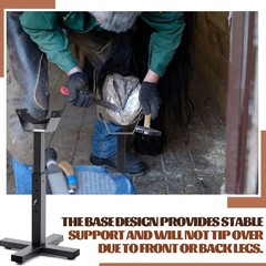 Adjustable Farrier Stand Metal Horse Hoof Trimming Equipment with 5 Heights