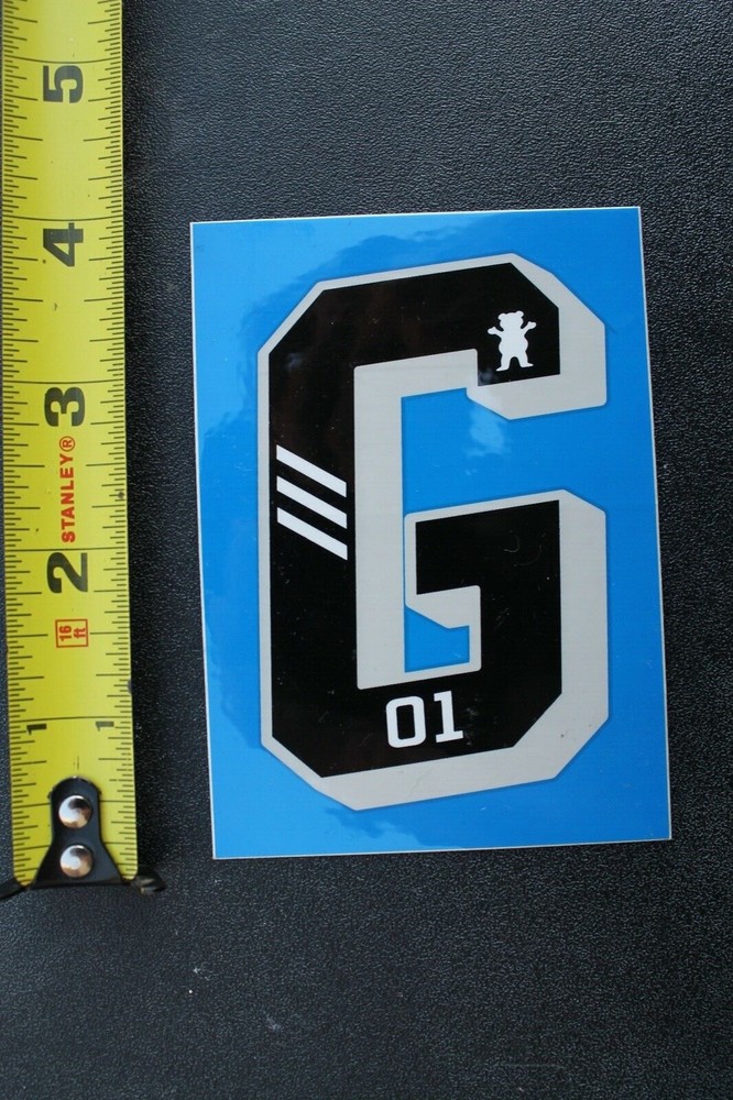 G Grizzly Skateboard Grip Tape Bear Girl OG Z34A Vintage Skateboarding STICKER