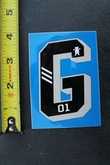 G Grizzly Skateboard Grip Tape Bear Girl OG Z34A Vintage Skateboarding STICKER