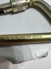 DMM Wales Steel Locking Carabiner Screw Gate 45kN Industrial D-Shape Snap Hook