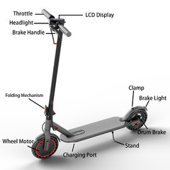 Ladped LP60 Electric Scooter Adult Folding 25KM/H EScooter 350W 8.5″ App Control