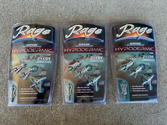 3 packs Rage Hypodermic Deer Hunting Broadheads 100 Grain 2″ with PRACTICE POINT