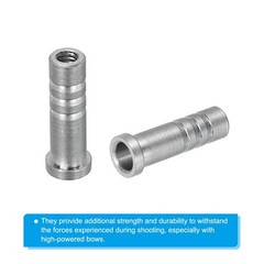 PATIKIL Arrow Inserts 0.244″ Dia 6.2mm 0.307″ 7.8mm, 12 Pack Aluminum Silver