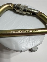DMM Wales Steel Locking Carabiner Screw Gate 45kN Industrial D-Shape Snap Hook
