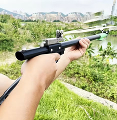 Slingshot Rifle With Laser Aiming Portable Catapult For Adult Outdoor Hunting