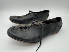 Vintage 1950’s Used Pair Brooks 9 1/2 Black Leather Track & Field Spikes Cleats