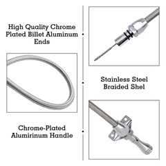 29.5 Inch Silver Stainless Transmission Dipstick Tube Fit for GM 4L80E 700R4 4L6