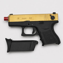 WE 26 Golden Style, 6mm GBB Airsoft Pistol, Full and Semi Auto Hop-Up System