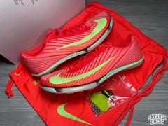 Nike Air Zoom Maxfly 2 Bright Crimson Lime Track Spikes Mens Size 14 FD8395-600
