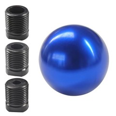 Car Round Ball Gear Shift Knob, Aluminum Alloy Gear Shift Stick Head for Blue