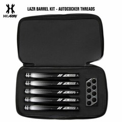 HK Army LAZR Paintball Barrel Kit – Autococker – Polish Black / Black Inserts