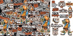 10Pcs Skateboard Stickers Bomb Vinyl Laptop Luggage Decals Dope sticker