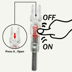 6PCS 244″/6.2mm Inside Diameter Automatically Led Lighted Nocks for Arrows with