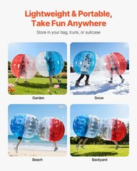 Inflatable Bumper Balls 2-Pack, 5FT/1.5M Body Sumo Zorb Balls for Teen & Adult