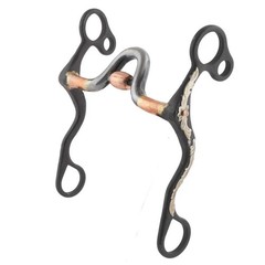 Formay 174889BR Floral Brown Sweet Iron 5” Mouth Bit with Copper Bars & Roller