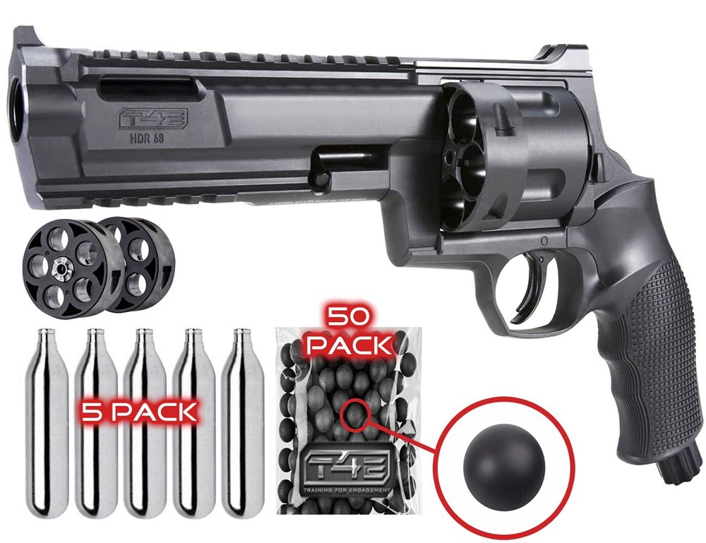 Umarex HDR68 Paintball Revolver + 50 Paintsoft Balls & 5 CO2 (2292138)