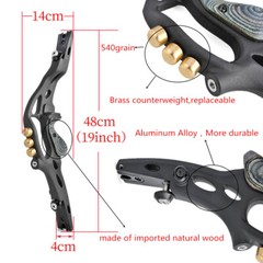 62″ ILF Archery Recurve Bow 30-60lbs Takedown 19″ Riser American Hunting Shoot