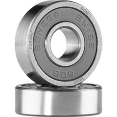 Genuine Bones Swiss Ceramic Skateboard Bearings (8mm)-Choose Your Accessories!!