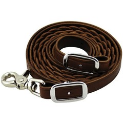 MARTIN SADDLERY Latigo Braided 5/8in 3-Strand Roping Rein (RR58B3L)
