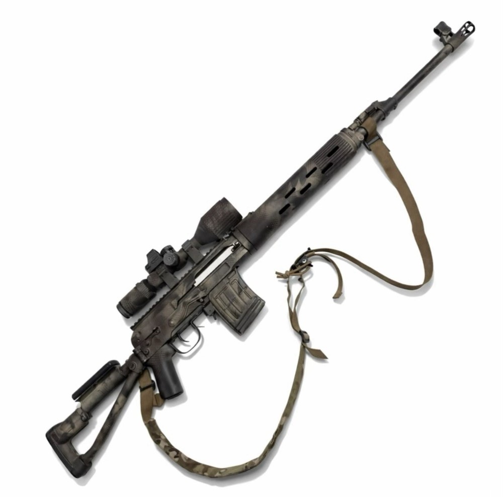Evike Custom LCT SVD-S AEG Airsoft Rifle Semi-Auto w/ Optic, Sling