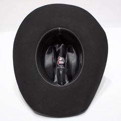 VTG Justin Milano Hat Co. 3X Black 100% Wool Cowboy Hat ~ Size 7 1/8 (56.5cm)