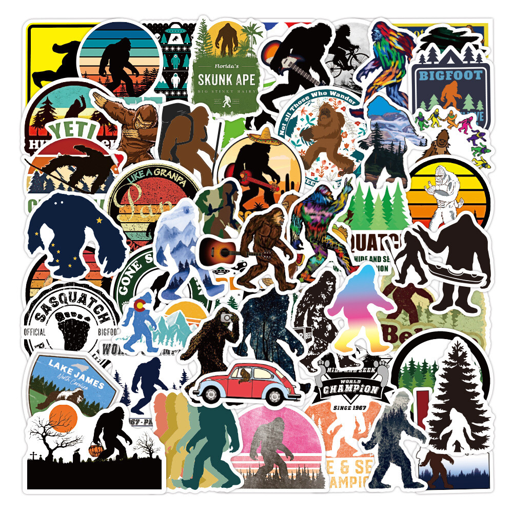 Big Foot Stickers Funny Stickers Kids Sticker Adults Sasquatch Stickers – 50 Pcs