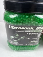 Brand New Airsoft Ammo Green 6MM .12 Gram 10,000 Rounds Ultrasonic BBs Lot Of 2