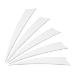 25Pcs 4 Inch Arrows Vanes Right Wing Arrow Feather Turkey Fletching White