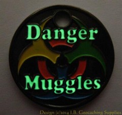 Danger Muggles PathTag Pair with Glow Enamel (2pcs lot)