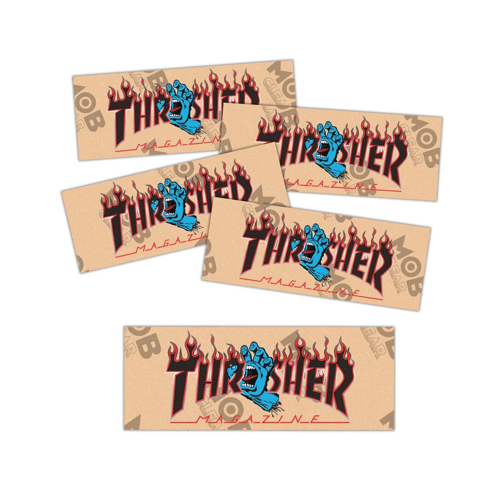 SC x Thrasher «Screaming Flame Logo» Grip Strips (Clear) Mob Grip 9″ x 3.25″
