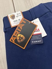 Ariat Heritage Knee Patch Riding Breeches Kids Youth 16R Unisex Navy Blue NWT