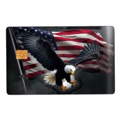 AMERICA USA FLAG BALD CLAWED EAGLE 250 ANNIVERSARY Card Skin Cover Sticker 1PC