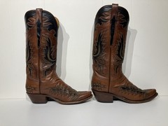Women’s Lucchese Classics Handmade Leather Western Cowboy Boots US 7.5 B