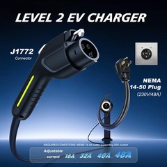 Level 2 EV Charger 11.5KW 50A Fast Home Charging 27.3ft
