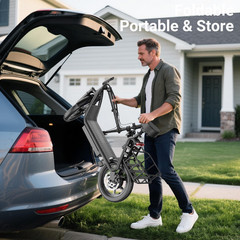 AOVOPRO Electric Scooter Adults Foldable Scooter – Seat & Carry Basket E Mopeds