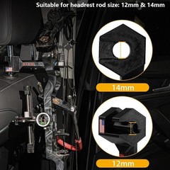 2Pcs Truck Headrest Bow Holder Archery Hunting Bow Hanger Bracket