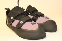 Evolv Elektra Womens Size 9.5 41 USA Made Purple Black Strap Rock Climbing Shoes