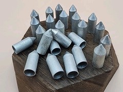 2 Dz Glue on Field Points 5/16 Aluminum Archery Wooden Arrow Practice Tips