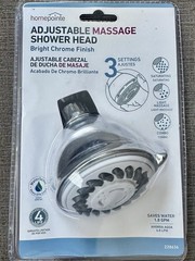 Shower Head, Fixed Mount, 3-Settings, Chrome Plastic – 228636